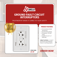 GFCI Ground Fault Circuit Interrupter 110V [Meiji GFCI Duplex Convenience Outlet with ground] LG-20