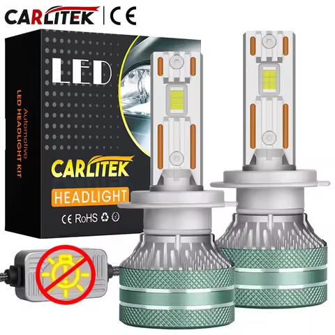 Carlitek K7C 6000K H7 H4 H11 Led Lamp Double Copper Tube Led Lights For Car H1 HB3 9005 HB4 9006 901
