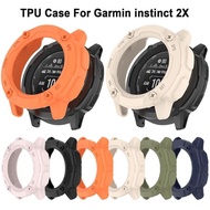 Garmin Instinct2X Luxury Silicone TPU Soft Hollow Out Shell Frame Bumper Watch Case For Garmin Instinct 2X Anti Scratch Shockproof Smart Watch Screen Protector