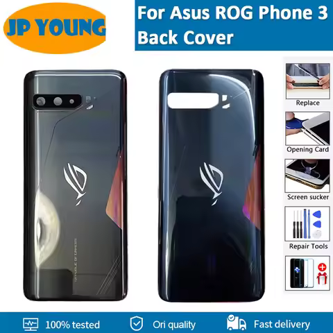 Original 6.59" For Asus ROG Phone 3 ZS661KS Back Cover Camera Frame Lens For Asus ROG 3 Rear Door Ba