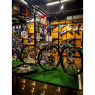 Y15ZR EXCEL TAKASAGO ASIA 1.6/1.6-17 RIM ALOI SPOKE GOLD / SPOKE BLACK PNP Y15ZR