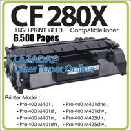 Laser Toner Cartridge Compatible to HP CF280X HP80x Laserjet Pro 400 M401 M401d M401n M401dn M401dw 