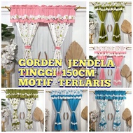 Window Curtains, Minimalist Fringe Tassel Window Drawstring Curtains, size 80cm x 150cm