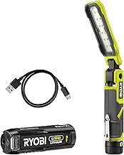 Ryobi RLI4-120G Magnetic Light Battery 4V USB Lithium 650 Lumen 1x2.0 Ah