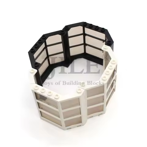 4pcs MOC 30185c01 French Window 3x8x6 with Glass House Building Block Bricks Accessories Compatible 
