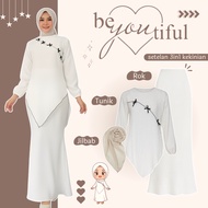 One Set 3in1 Trendy | Teenage Outfit | Eid Series Look | Tunic + Skirt + Hijab - CM211N