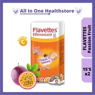 FLAVETTES Effervescent Vitamin C 1000MG Passion Fruit (2X15'S)