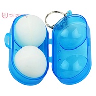 [UtilizingS] Plastic 2 Ping-pong Balls Storage Box  Storage Case With Key Chain For Sport Training Accessories new