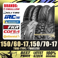 TAYAR 150/60-17,150/70-17 CORSA/FKR/MICHELIN/CONTINENTAL/SWALLOW/DELI/IRC TUBELESS/TUBE-TYPE TYRE [T