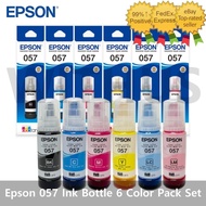ORIGINAL Epson 057 Ink Bottle for EPSON L8050, L18050 Printer (Black Cyan Magenta Yellow Light Cyan 