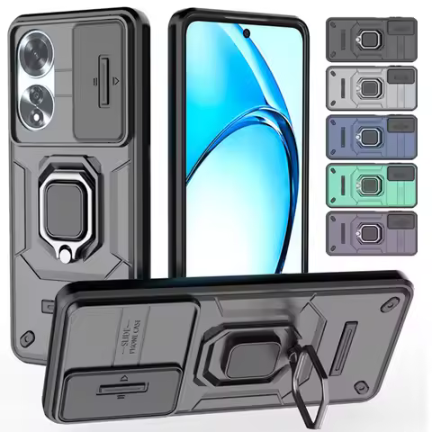 Armor Shockproof Case For OPPO A60 A80 5G A79 A3 Pro Protective Cover Ring Magnetic Holder Coque Fun