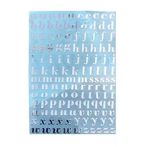 Letter Stickers Number Metal Stickers Combination Word Stickers Art Sticker