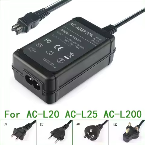 AC Power Adapter Charger For Sony DSC-HX1 DSC-HX100 DSC-HX100V DSC-HX200 HX200V DCR-DVD7 FDR-AX700E 