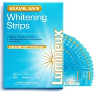 Lumineux Teeth Whitening Strips - 21 Treatments (3 Months) - Peroxide Free - Enamel Safe for Whiter 