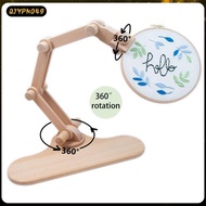 [qjypno49] Embroidery Hoop Stand Rotated Wooden Embroidery Stand for Sewing Accessories