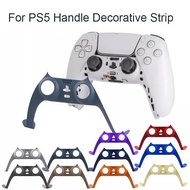 For PS5 Handle Decorative Strip 10 Colors Trim Strip and 6 in 1 Thumb Stick Grips Cap Cover for Playstation 5 Game Controller