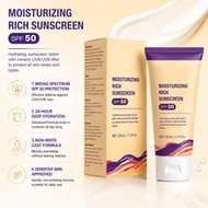 SPF50 Moisturizing & Nourishing Sunscreen, Triple Hyaluronic Acid Hydrating & Water-Locking, Centell