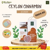 WAJAH BARU SERBUK KULIT KAYU MANIS CEYLON CINNAMON (45 GRAM) EXP 2026 OLIVE HOUSE 100% FROM SRI LANK
