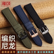 Yanyi Pilot Watch Band Nylon Canvas Strap for DW Qixiuyuan Aviation Speed Flyer Xihe City Time Nylon