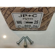JP+C M6 25 MM bolt + M6 nut bolt