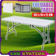 5FT Foldable Banquet Table Meja Lipat Pasar Malam Niaga Camping Folding Table Catering Hall Event Bu