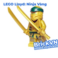 Nhân Vật LEGO NINJAGO Legacy Minifigure - Lloyd (Golden Ninja) Season 2 Với Áo Kimono Rồng & 2 Kiếm 