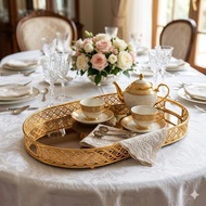 PREMIUM Gold Serving Tray Dulang Gold Bujur Dulang Hidang