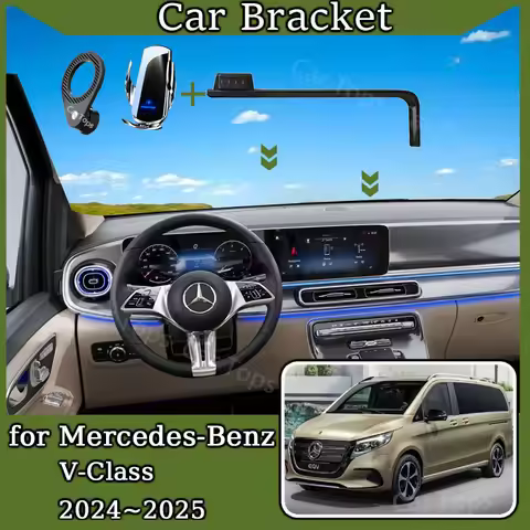 For Mercedes-Benz V-Class EQV 2024 2025 Wireless Charger Stand Car Mobile Phone Holder Bracket Gravi