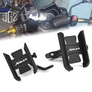 For YAMAHA XMAX 250 300 400 2023 Motorcycle Phone Holder Handlebar Mirror Mounted Mobile Phone GPS Stand Bracket Aluminum Alloy