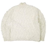Ray BEAMS 22AW 流蘇高領針織衫 61-15-0020-646 免費 OFF WHITE 套頭毛衣上衣 [二手] [Ray BEAMS]