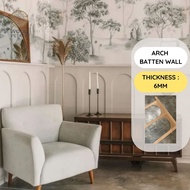 Arch Batten Wall design / Radian Wall design / wainscoting MDF wall design Fluted panel