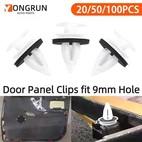 YONGRUN 20/50/100PCS Car Door Panel Clip 9mm Hole Bumper Door Trim Fastener Suitable For Bmw E38 Bmw