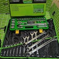 Socket Wrench Set 8 - 32 Mm Socket 24 Pcs 1/ 2 6Pt Plastic Box Tekiro Key Socket Set (8 - 32 Mm) 14 