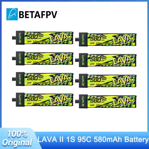 NEW BETAFPV 580mAh Battery LAVA II 1S 95C 3.8V LiHV Battery BT2.0 for Air75, Meteor75 Pro, Cetus Pro