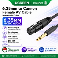 UGREEN 6.35mm to XLR Microphone Audio HiFi Cable XLR Female to 6.35mm Jack Aux Mic Cord for micropho