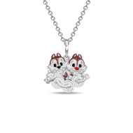 CHOW TAI FOOK Disney Classics Collection 930 Silver Necklace - Chip 'n' Dale AB40317