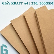 [A4 KRAFT PAPER] KRAFT PAPER QUANTITY 250/ 300GSM (2 SIDES) | KRAFT PAPER FOR BOOKBOOK COVERS, HANDM