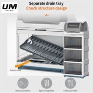 Extra Large 2/3/4 Tier Dish Drainer With Cover Dish Rack / Dish Storage Cabinet / Rak Pinggan