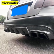 Carbon Fiber Car Rear Bumper Diffuser Lip Spoiler Bracket Exhaust Plate For Mercedes Benz E Class W2