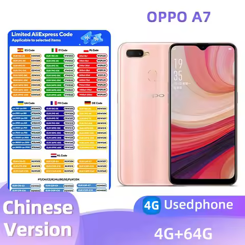 oppo A7 4G Android CPU Qualcomm Snapdragon 450B 6.2 inches SmartPhone Screen ROM 64GB 4230mAh Charge