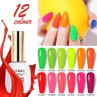 RS NAIL 15g เจลทาเล็บเรืองแสงนีออน 12 สี ลูกกวาด สีแดงร้อนชมพู เขียว เหลือง เจลทาเล็บเนออน แฟชั่น Y2