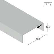 0.5" x 1.5" Aluminium Extrusion U Channel Frame Profile Thickness 0.80mm CH0412 ALUCLASS