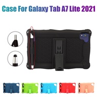 Silicone Case Galaxy Tab A7 Lite 2021 8.7Inch T220 T225 Tablet Case with Pen Tablet Stand for Office