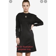 ANN346: M size adidas originals plain black sports dress/ shorts sleeve adidas zipper midi dress