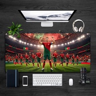 [PRINT ON DEMAND] Print Football Mouse Pad CR7, Messi, Neymar, Mbappé Border, Full Table Felt Deskpa