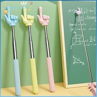 EMOTEMY Teaching Pointer, Telescopic Rod Finger Design Finger Reading Sticks, Durable Stainless Stee
