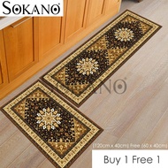 Buy 1 Free 1: E-Morah FM005 Antislip Rug Carpet (120cm x 40cm) Free (60 x 40cm) for Hallway Kitchen 