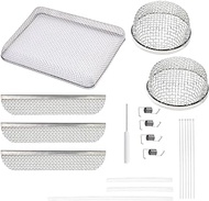 HOMEE 6 Pack Flying Insect Screen RV Accessories, RV Water Heater Cover for RV Refrigerator Vents Stainless Steel Mesh with Installation Tool and Silicone Rubber