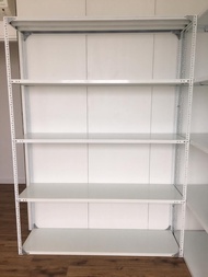 Kệ sắt v lỗ đựng đồ đa năng 5 tầng: Cao 1m8 x Dài 1m2 x Rộng 30cm