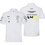 Baju Cotton Vint Aston Martin F1 F1 2023 short-sleeved polo shirt Top S-5XL